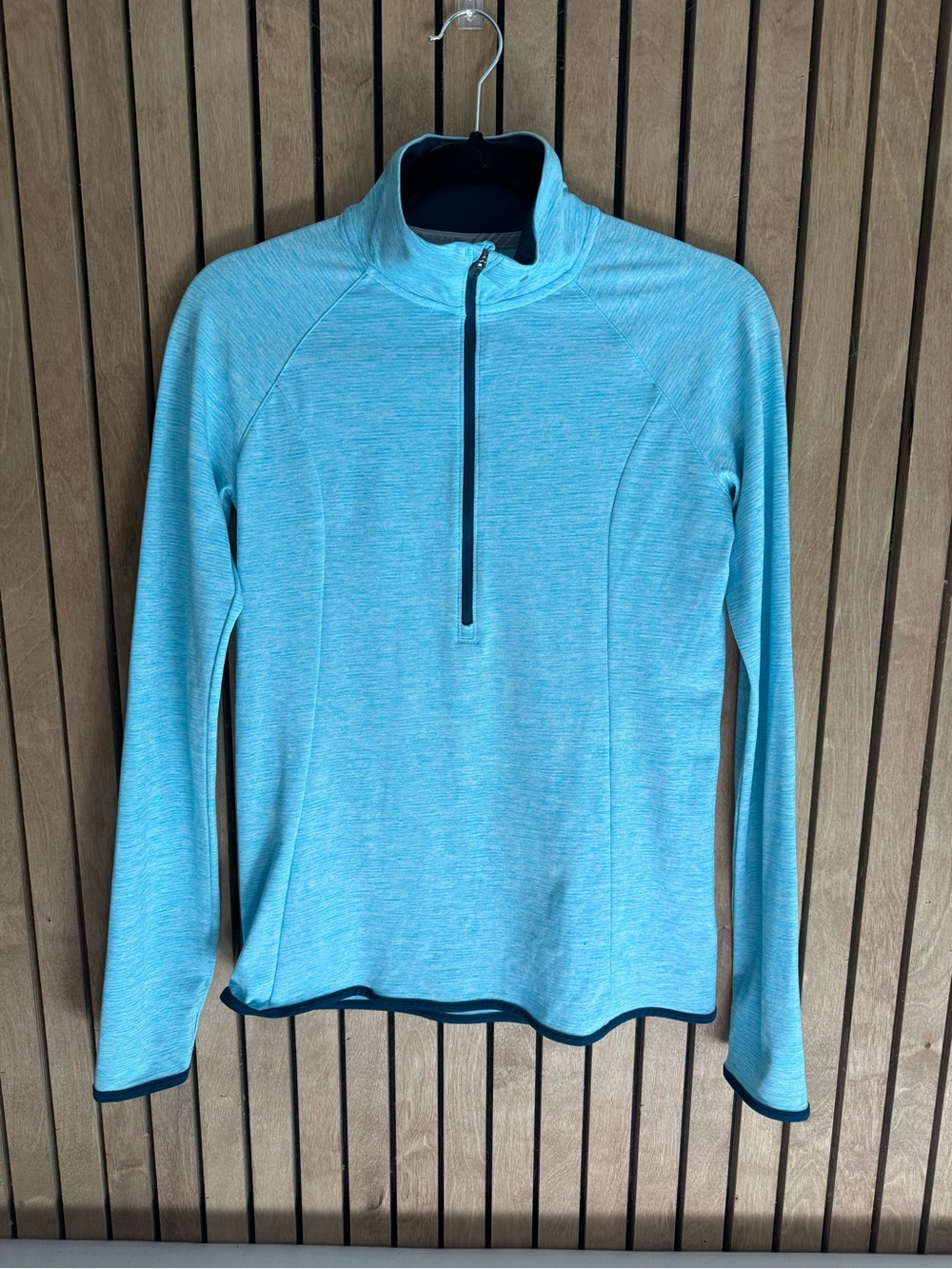Under Armour Light Blue Quarter-Zip Pullover with Contrast Trim